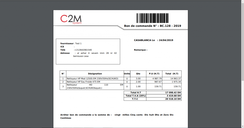 purchase order